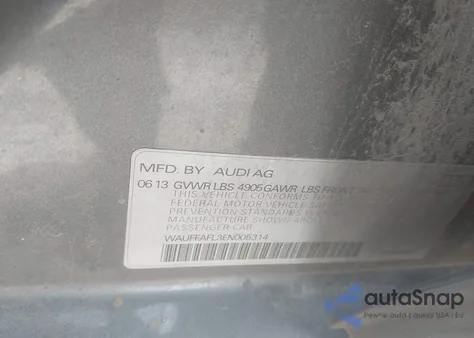 2014 Audi A4 2.0T Premium from USA, damaged, VIN WAUFFAFL3EN005314